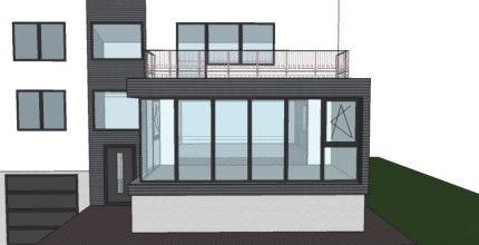 Flachdach 6x - Anthrazit / weiß - 0,7